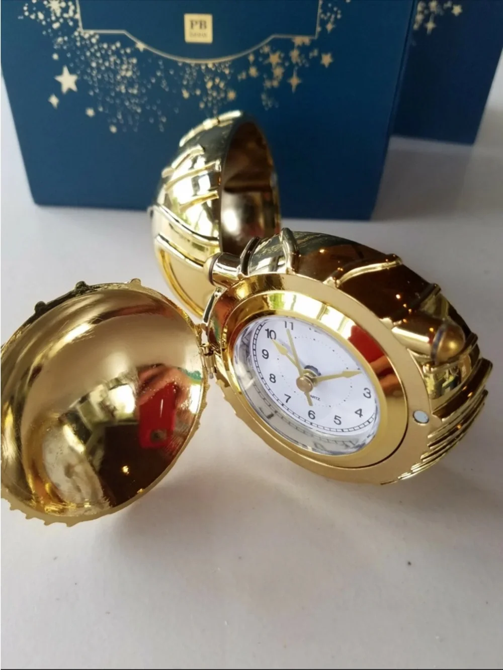 Harry Potter Golden Snitch Clock • PBteen • Discontinued • With Original Box